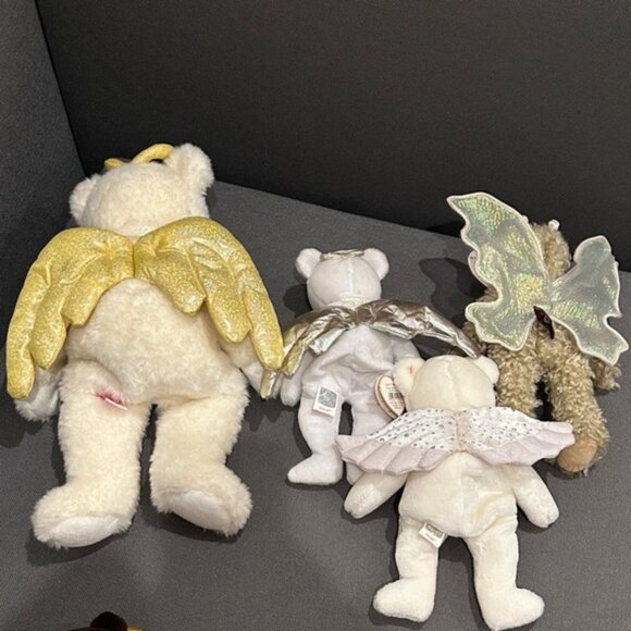 Ty Stuffed Angel Bears - Cream and Gold - Picture 2 of 6
